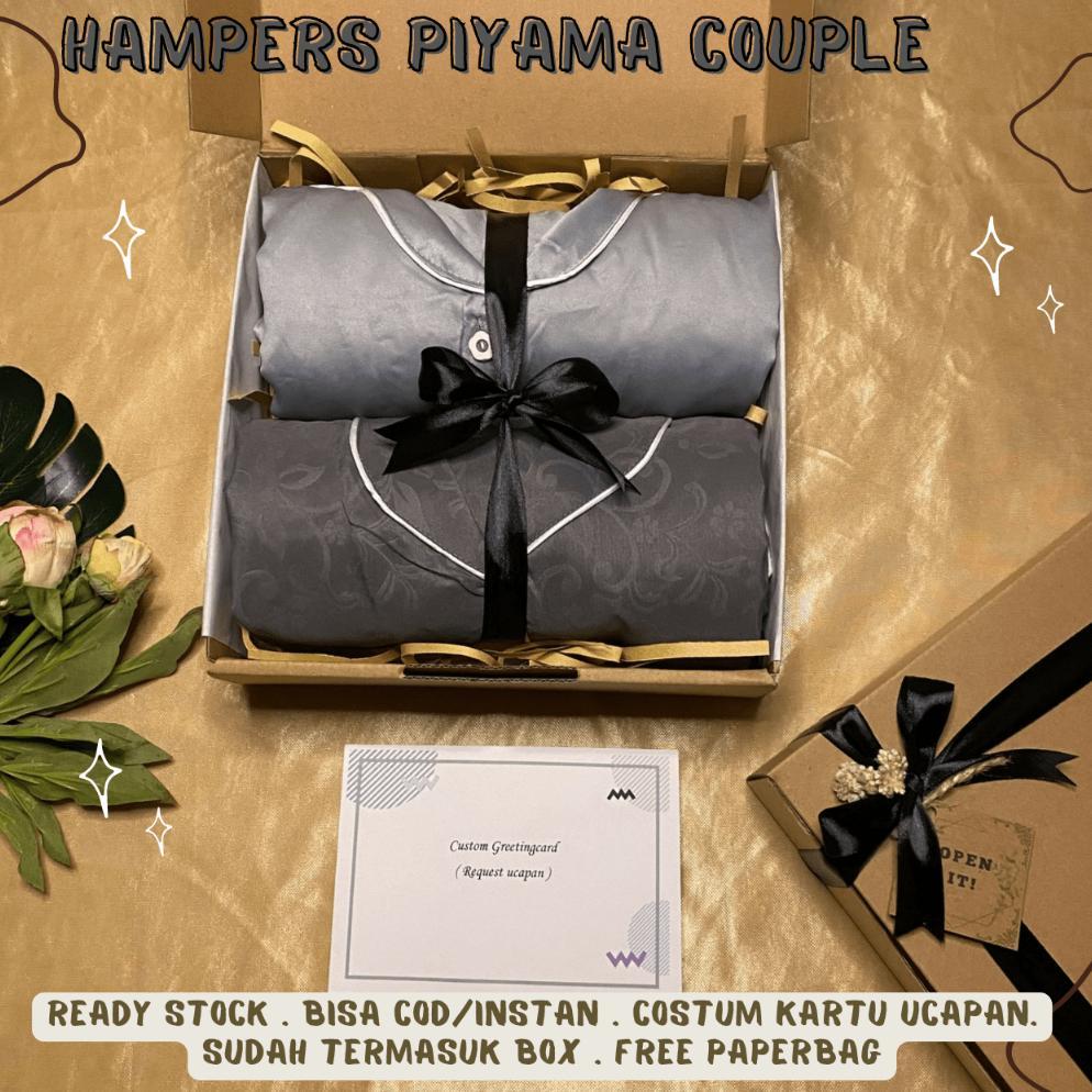 [ HAMPERS PIYAMA COUPLE ] KADO PERNIKAHAN HADIAH WEDDING HAMPERS ANNSARY BAJU TIDUR PASANGAN Termura