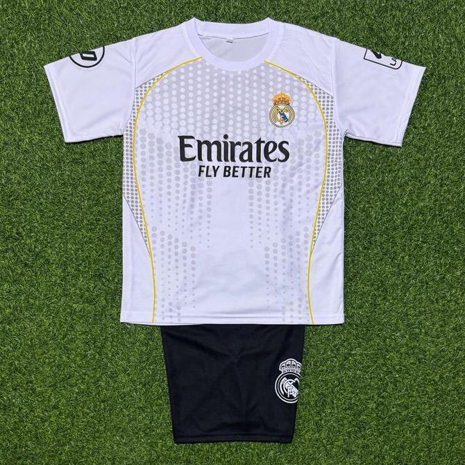 DS372 - SETELAN BAJU BOLA ANAK LAKI LAKI REAL MADRID SETELAN JERSEY FUTSAL BOLA ANAK 6-12 TAHUN