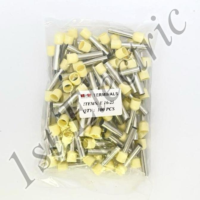 Skun Kabel Ferules Ferulles 16mm 16 mm E1625 E16-25 E-1625 E-16-25 E 1625 E 16-25