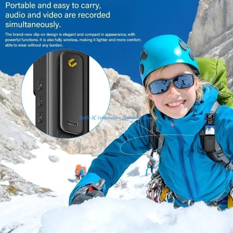 4K Action Camera 180 Degree Rotating Wifi Portable Camera Sports Body Camera