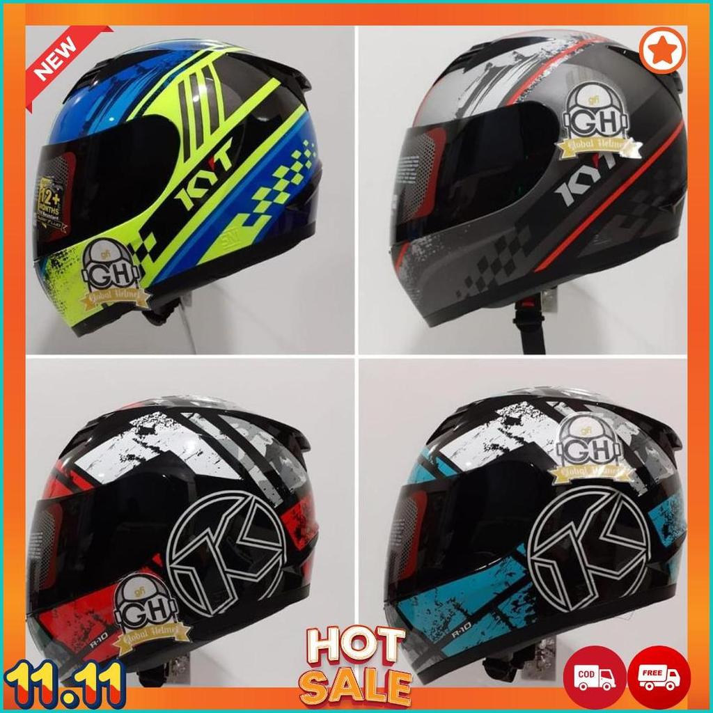 Helm Kyt R10 Series #3 & #4 All Variant R-10 Kyt R-10 Smoke Visor [H2]