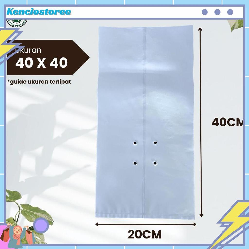 Polybag Putih 40 x 40 Isi 50 Lembar - Polybag Putih / Putih-Hitam Viral