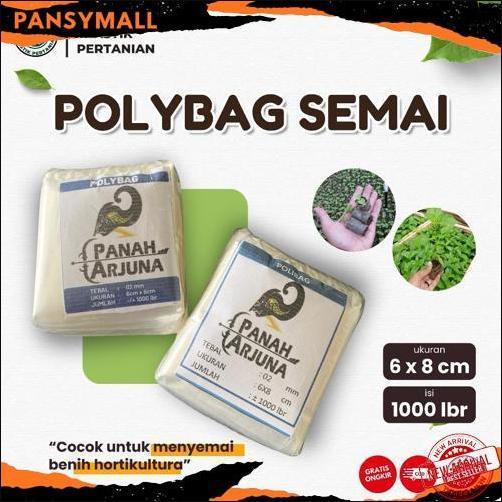 POLYBAG SEMAI CABE / POLYBAG SEMAI BENIH / POLIBAG / POLYBAG PEMBIBITAN - 6X8 CM ISI 1000 LEMBAR New