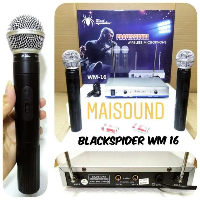 Microphone Blackspider WM16 Mic HANDHELD BLACK SPIDER WM 16 Wireless