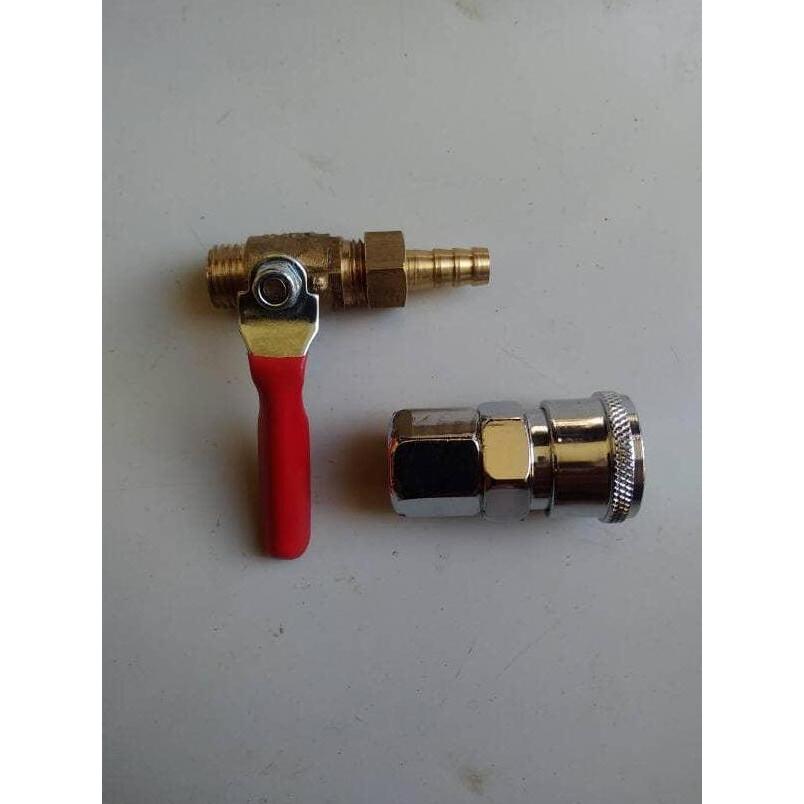 Xytic- Kran Kompresor Bonus Coupler Sf20 Tekiro Sambungan Kompresor 1/4 Hato