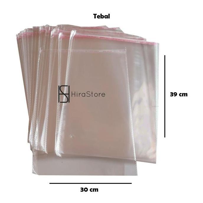 Blocke- Plastik Opp Baju 30X39 Tebal/ Plastik Baju / Plastik Seal Lem Kemasan