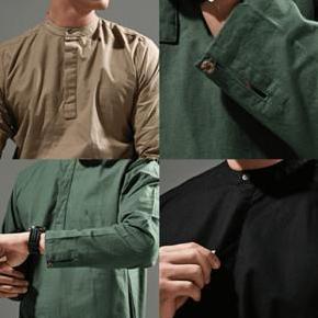 FREE ONGKIR HAJJ BY KAUM ADAM - KEMEJA KOKO MODERN BAHAN PREMIUM LENGAN PANJANG KANCING SAMPAI DADA