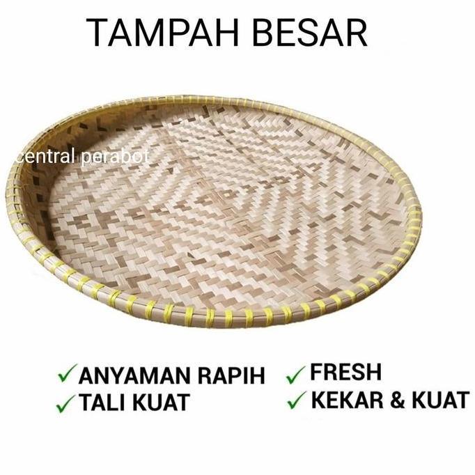New- Tampah Bambu Anyaman Besar/Nampan Bambu Anyaman Diameter 50Cm