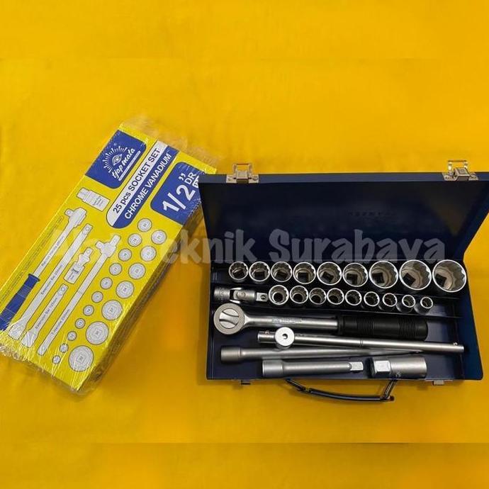 Promo KUNCI SOCK SET TJAP MATA 25 PCS 10-32 MM 6 PT 12 PT DRIVE SHOCK SHOK SOCKET SOK CAP GERMANY EY