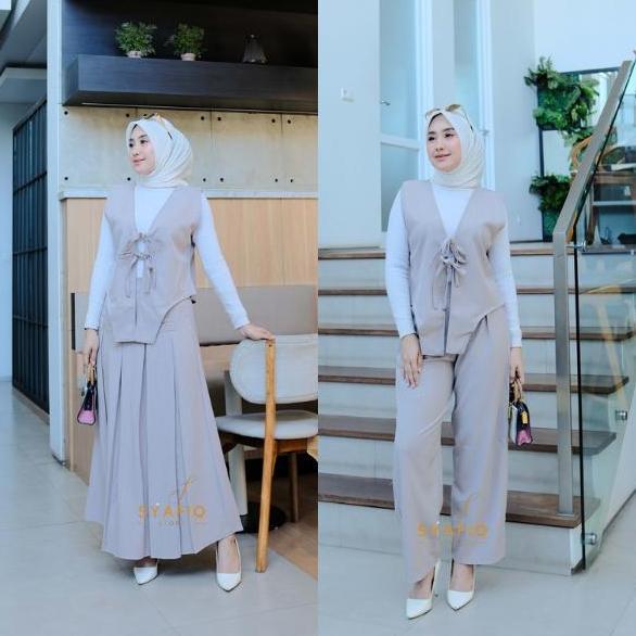 BEST SELLER VIOLA VEST SELETAN ROK DAN CELANA WANITA FORMAL / SET VEST ROK MAYUNG / ONE SET ROK KORE