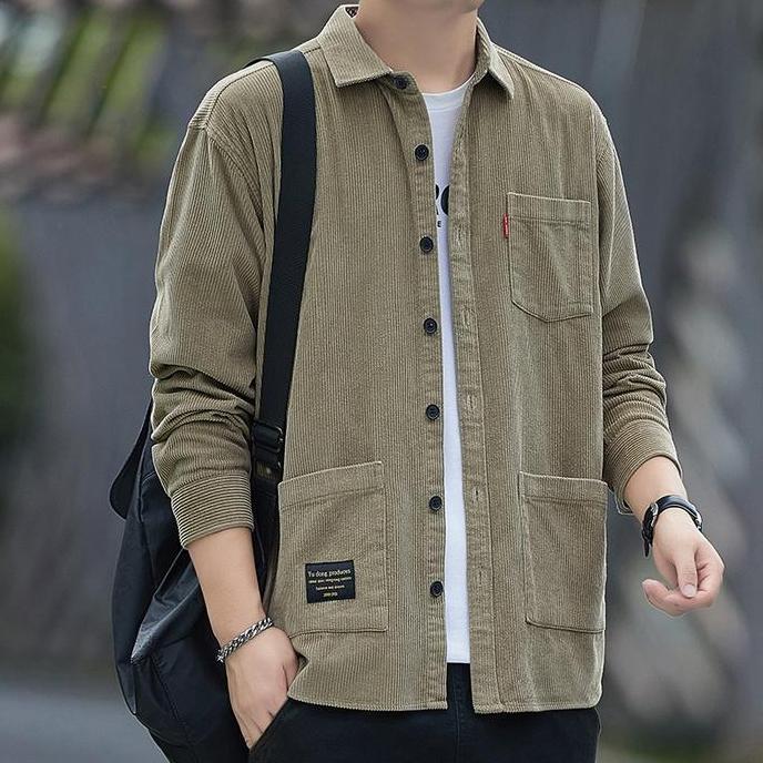baju pria keren jaket corduroy pria casual korean style atasan pria kekinian