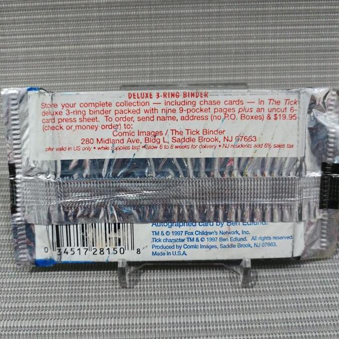 The tick 1997 trading card sealed pack