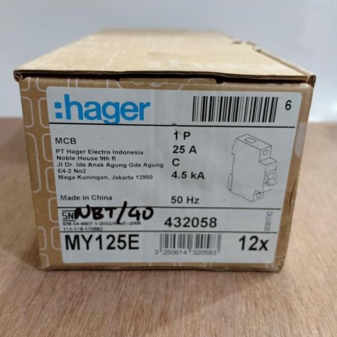Spesial Mcb 25A Hager Ori/ Mcb Hager 25A Ori