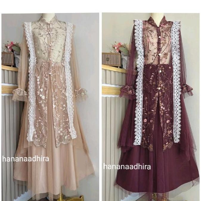 OUTER BRUKAT TILE SET ROK OUTER polka BRUKAT KEKINIAN OUTER TERBARU ROK TUTU PREMIUM ROK TUTU 4 LAPI