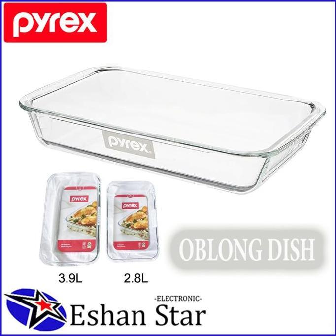 New- Pyrex Oblong Dish Wadah Kaca Tahan Panas