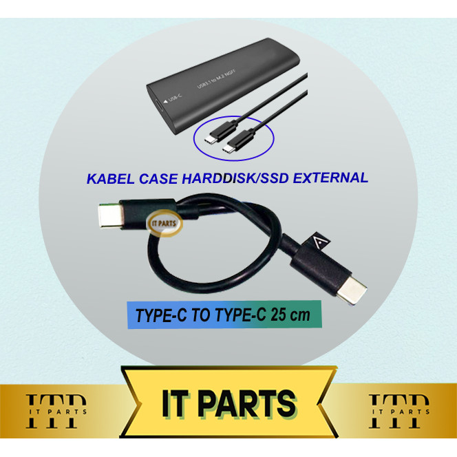 Kabel Type C To Type C Kabel Case Casing Harddisk External Kabel Case Casing SSD Eksternal External