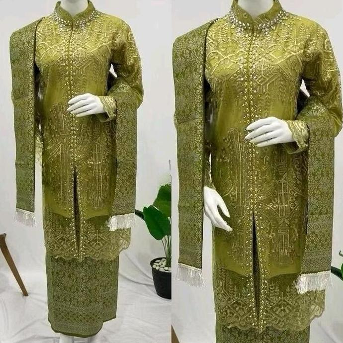 Viral kebaya kimono payet   (( khusus untuk satu set free selendang plus hijab )) kebaya modern//keb