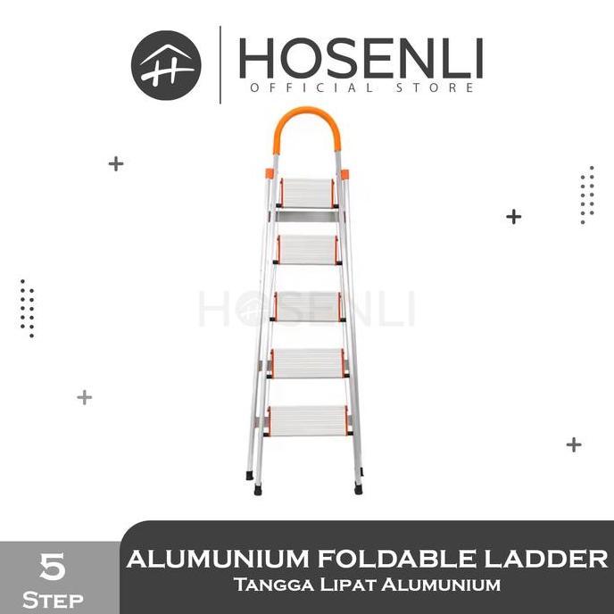 Hosenli Alumunium Foldable Ladder Tangga Lipat Alumunium - 5 Step
