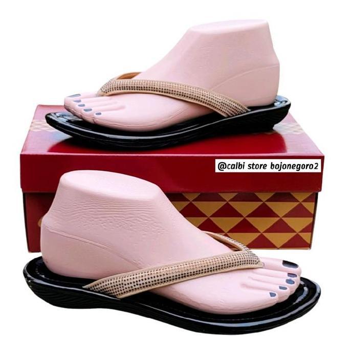 BEST SELLER (( ORIGINAL )) CALBI ORIGINAL SANDAL JEPIT MODEL PERMATA HAK RATA & HAK 3CM SIMPLE & CAS