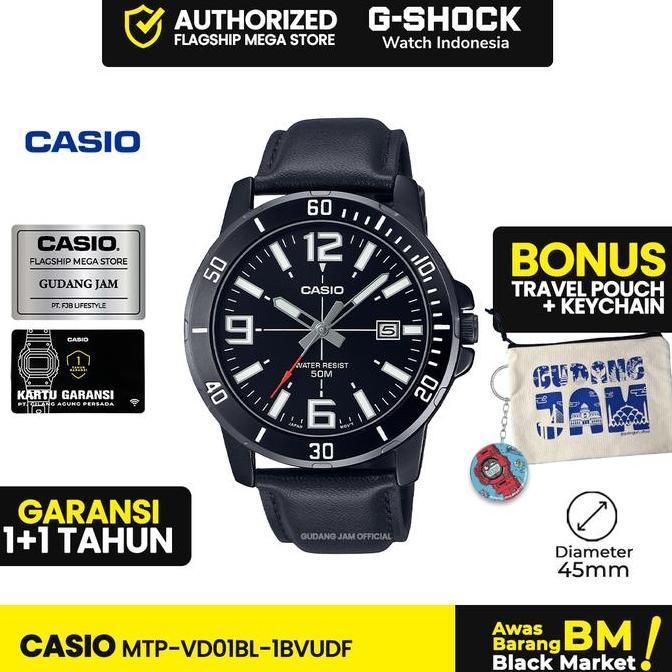 Casio General MTP-VD01BL-1BVUDF MTP-VD01MTP-VD01 MTPVD01MTP VD01 Watches Pria