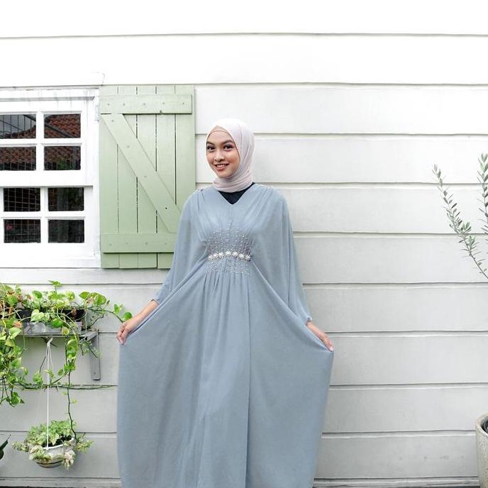 Sale Missnomi - Shelma Kaftan / Kaftan Muslin / Kaftan Lebaran / Kaftan Wanita Ceruty Muslim Panjang