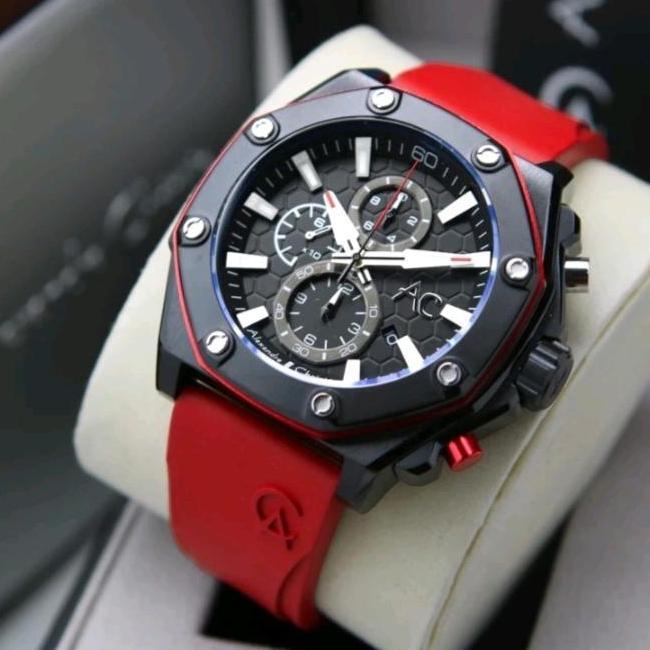 Orinal Alexandre Christie jam tangan pria ac9601/ ac 9601 Rubber