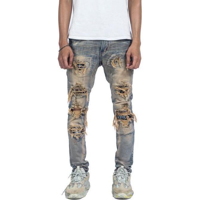 M1 batik patch - Vintage blue - Celana Jeans