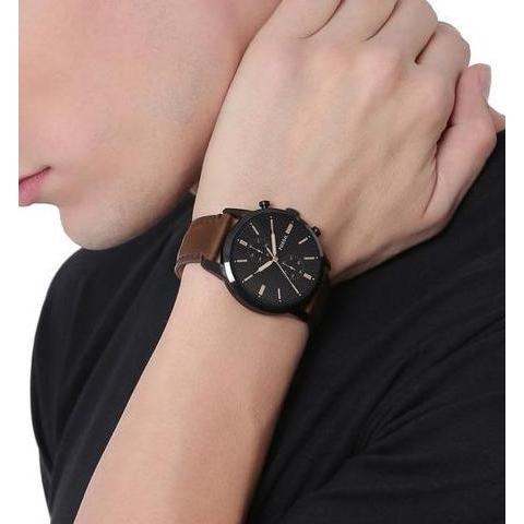 [ORINAL] Jam Tangan Pria Fossil FS5437 Townsman Chronograph Brown