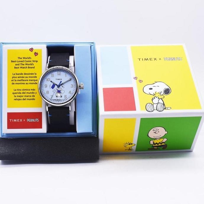 TIMEX TW2V60300 Peanuts Snoopy Graduation JamTangan Pria Black