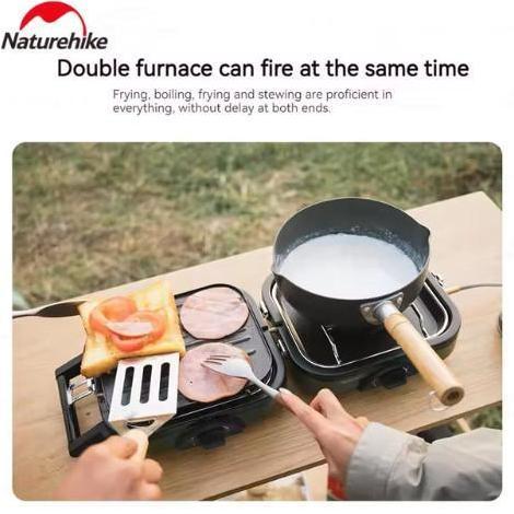 Kompor Lipat Naturehike Nh22Rj003 Double Burner Camping Piknik