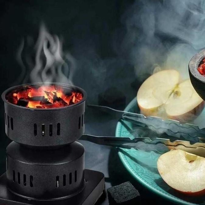Kompor Listrik Mini Electric Hookah Bbq Charcoal Stove Camping 500W