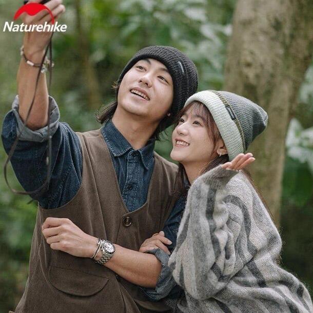 Topi kupluk naturehike CNH22MZ001 double layer wool beanie hat