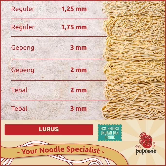 Popomie Ramen Mentah Supplier Restoran Jepang Halal 1000gram 12 Porsi Tanpa Bumbu Sertifikasi HALAL 
