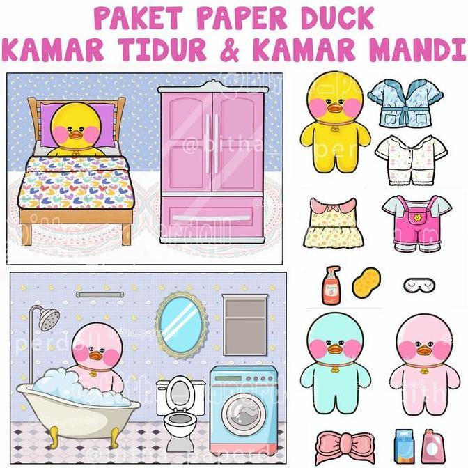 Mainan anak bebek kertas Paper duck viral