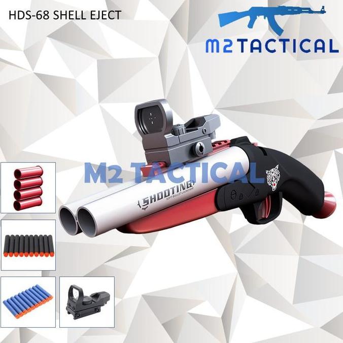 HDS 68 Double Barrel Shotgun Shell Ejection Dart Blaster Kid Version
