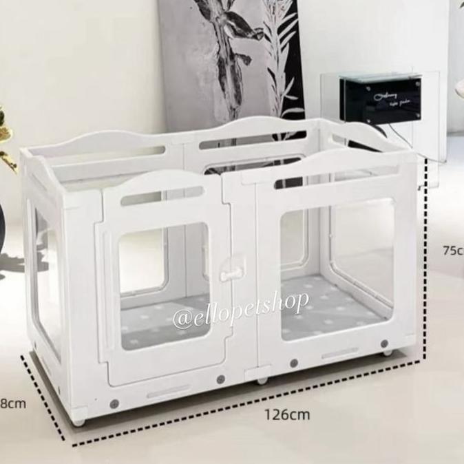 KANDANG ANJING KUCING TRANSPARAN / DOG FENCE / DOG CAGE / PET JAPAN