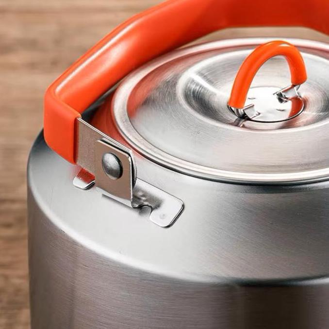 Teko Camping Kettle Piknik Alat Masak Air Travel Outdoor Teapot Stainless Steel Portable