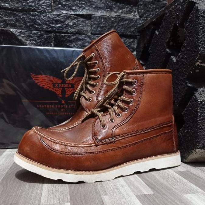 _mkmahadira - xrider safety boots luxury series vintage brown
