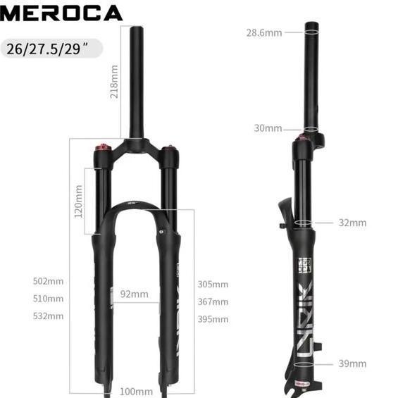 Meroca Fork Air Angin Suspensi Sepeda Mtb Fork Os Lurus Damping Reboun