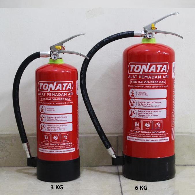 Alat Pemadam Api Stainless Tonata Sni / Apar Clean Agent Hcfc/Hfc 3 Kg