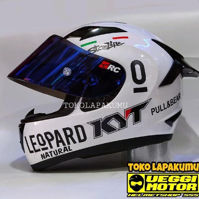 * KYT R10 MODIF LEOPARD PAKET GANTENG / HELM FULL FACE BERKENDARA MOTOR //