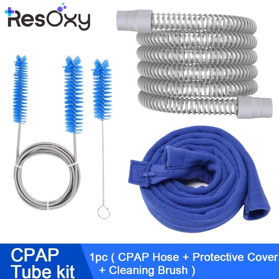 Resoxy CPAP Hose kit with CPAP Hose Tube Cover with Cleaning Brush for Cleaning CPAP Hose CPAP Mask 