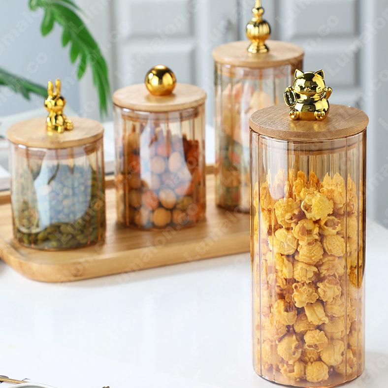 Kucing Toples Lebaran Set Gold Set 4 Pcs Toples Makanan Serbaguna Toples Kaca Set Mewah Toples Kue K