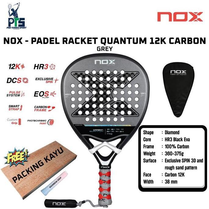 Raket Padel NOX Quantum 12K Carbon