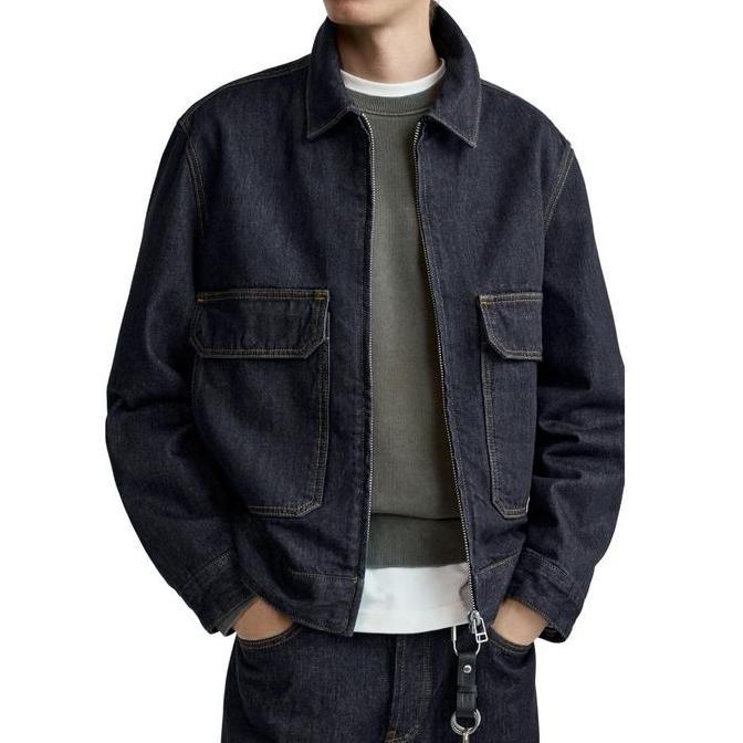 Afterall Work Jacket Boxy Fit LIP Denim Outer Jacket Shirt Jaket Denim Boxy Jaket Jeans