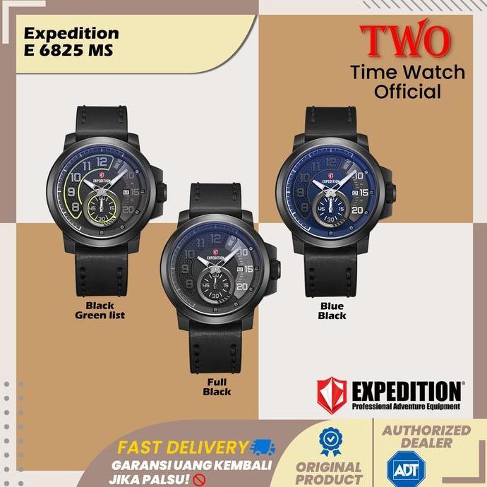 Expedition Pria E 6825 MS E 6825 6825 E6825MS Leather Strap Watches