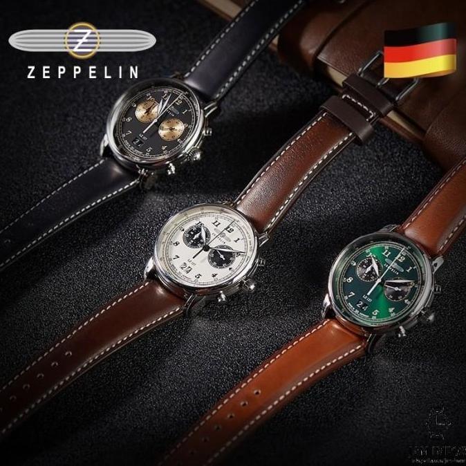 Jam Tangan Pria Zeppelin Watch Imported Wateroof Leather Belt