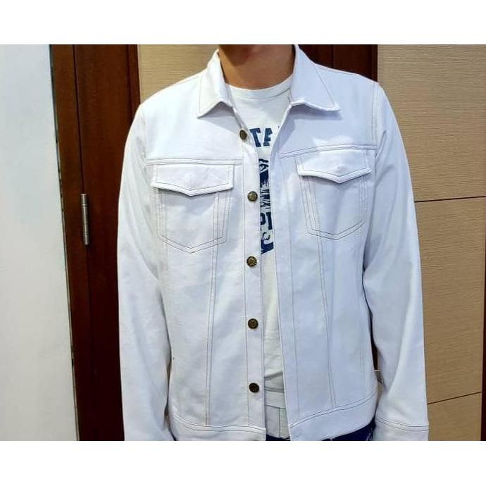 Jaket Denim Putih