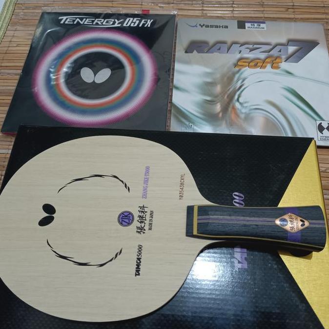 PAKET BATS TENIS MEJA BUTTERFLY ZHANG JIKE TAMCA 5000 PLUS TENERGY