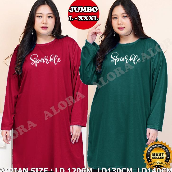 TUNIK JUMBO WANITA LD 120 - 130 - 140 TUNIK KAOS BIG SIZE XXL-XXXL